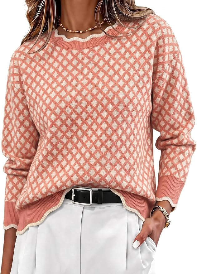 Zeagoo Women's Fall Tops 2026 Cute Long Sleeve Light Sweaters | Amazon (US)