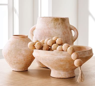Solis Handcrafted Terracotta Vase Collection | Pottery Barn (US)
