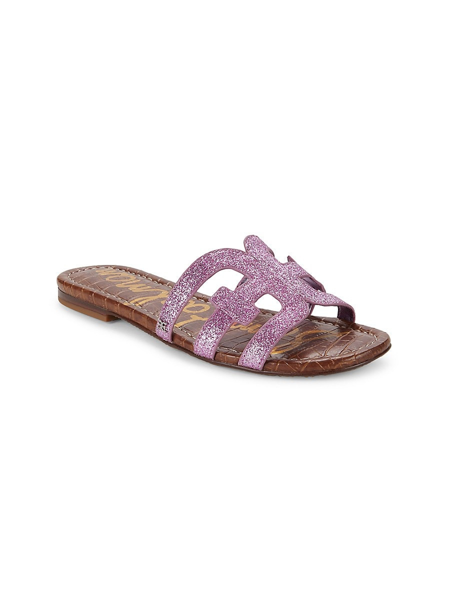 Sam Edelman Girl's Bay Glitter Flat Sandals - Lilac - Size 3 (Child) | Saks Fifth Avenue OFF 5TH