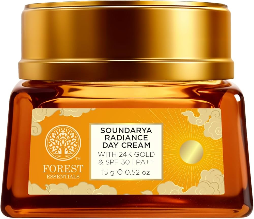Forest Essentials Travel Size Soundarya Radiance Cream With 24K Gold SPF25 15g (Anti-Aging Day Cr... | Amazon (US)
