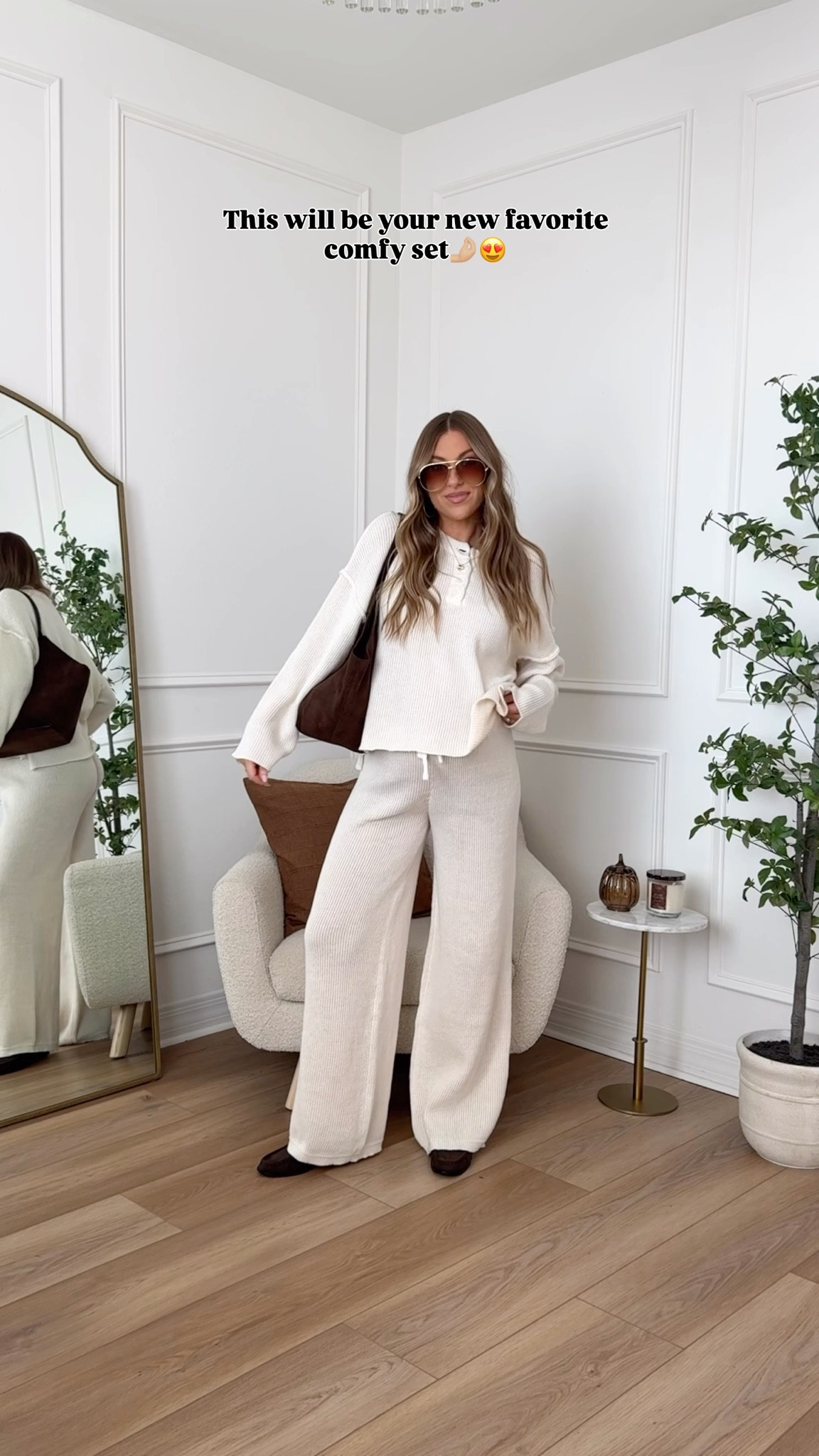 Looove this comfy set! I got mediums in both the sweater and pants 