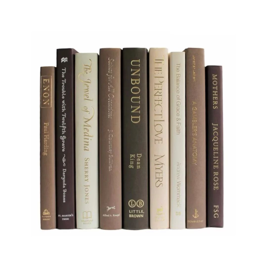 Coffee and Cream Books - Tan and Brown Books - Decorative Books - Staging Books -  Bookcase Decor... | Etsy (US)