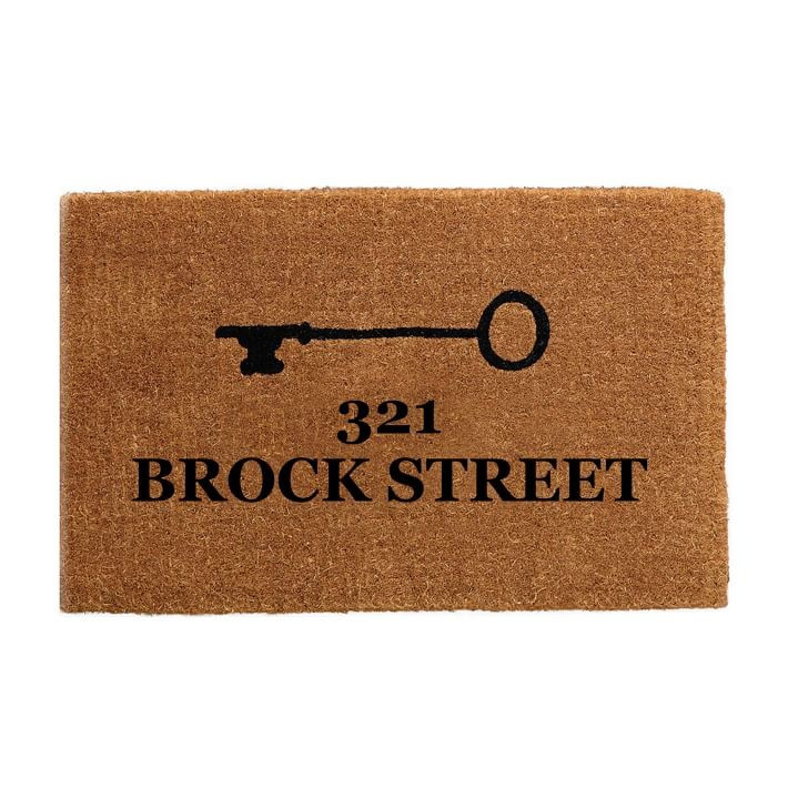 Personalized Doormat, Personalized, Key, Black | Mark and Graham