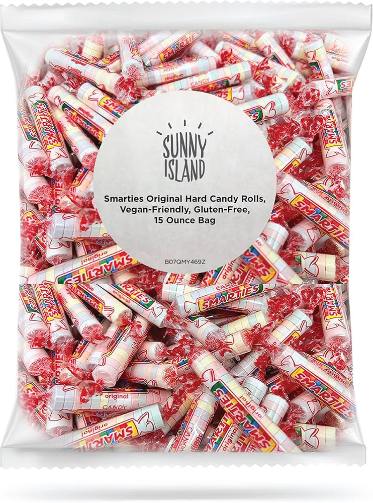 Sunny Island Smarties Original Hard Candy Rolls, Vegan-Friendly, Gluten-Free, 15 Ounce Bag | Amazon (US)