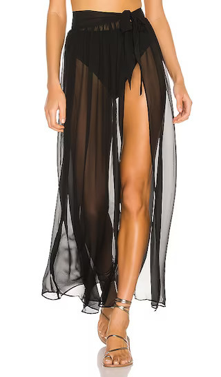 Catalina Sheer Maxi Skirt | Black Skirt | Black Cover Up | Black Beach Cover Up | Swim Cover Ups | Revolve Clothing (Global)
