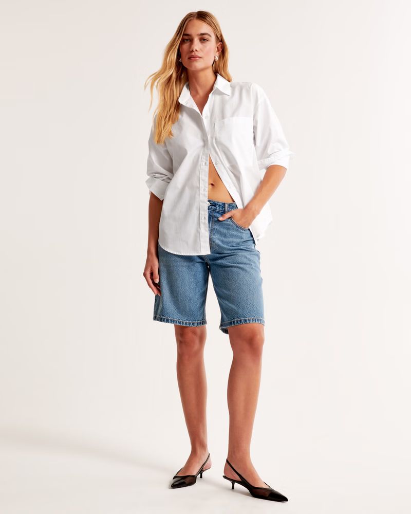 Oversized Poplin Shirt | Abercrombie & Fitch (US)