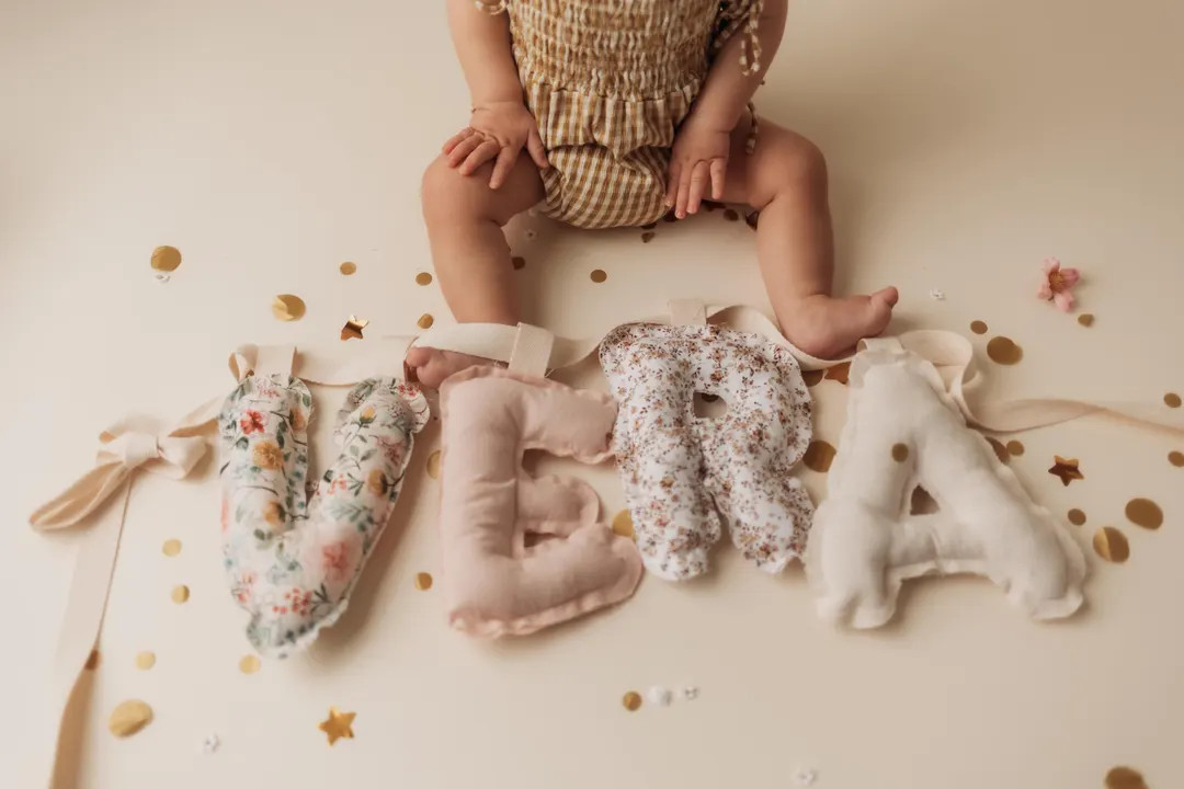 Handmade Fabric Name Banner | Puffy Letters Nursery Decor | Baby Shower Gift | Handmade Birthday ... | Etsy (US)