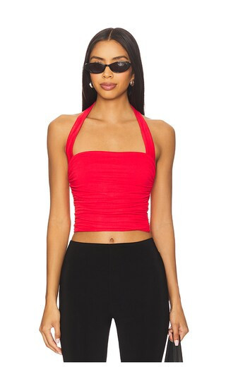 AFRM Aranya Halter Top in Red. - size L | Revolve Clothing (Global)