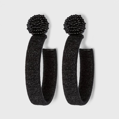 Seed Bead Post with Thread Wrapped Hoop Earrings - A New Day™ | Target