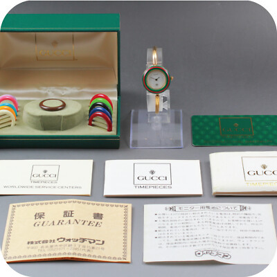 12 Bezel [BOXED MINT/Paper] Vintage GUCCI 1100L Watch Change Quartz From JAPAN  | eBay | eBay ES