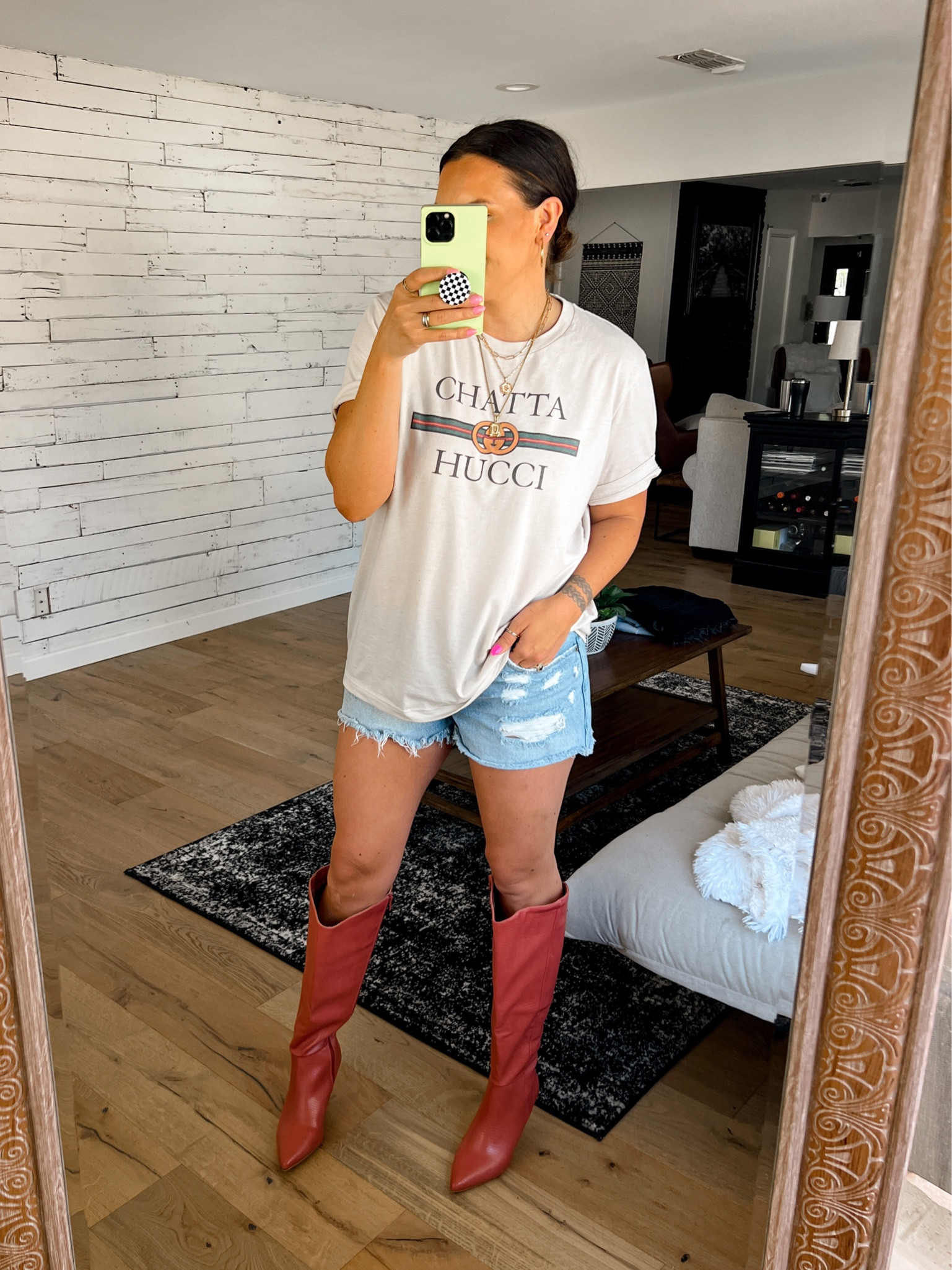 Tee: XL
shorts: Old but linked similar
Boots: LOVE get your true size

#LTKshoecrush #LTKstyletip #LTKunder50