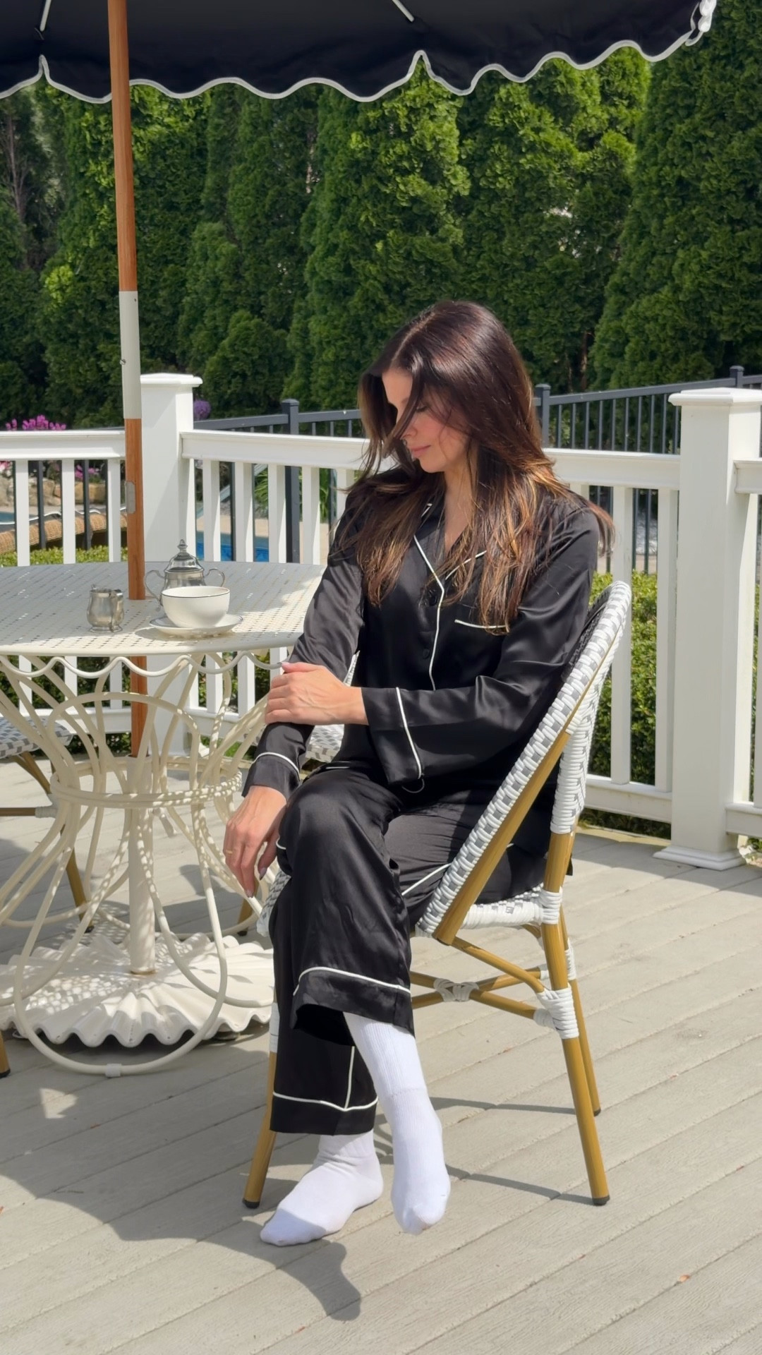My black satin pajamas, and my white set are both a size small. I size down because they run a tad big. Cotton, silk, black, comfortable, lounge.

#LTKHome #LTKmomlife #LTKselfcare