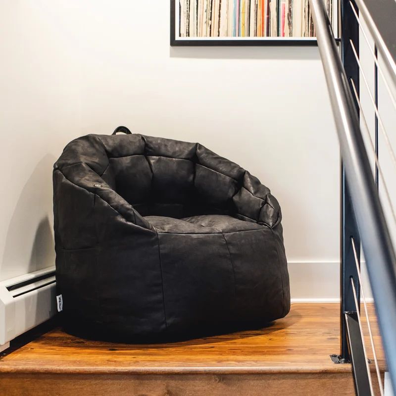 Big Joe Milano Vegan Leather Bean Bag Chair with Massage Function | Wayfair North America
