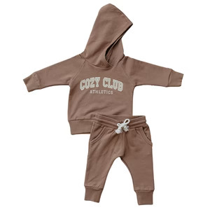 Cozy Club Hooded French Terry Set | Mebie Baby