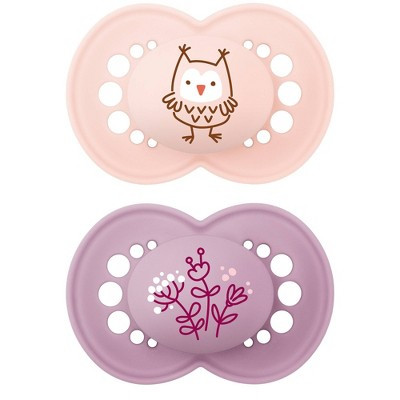 MAM Matte Original Deco Pacifier - 6+ Months - Girl - 2pc | Target