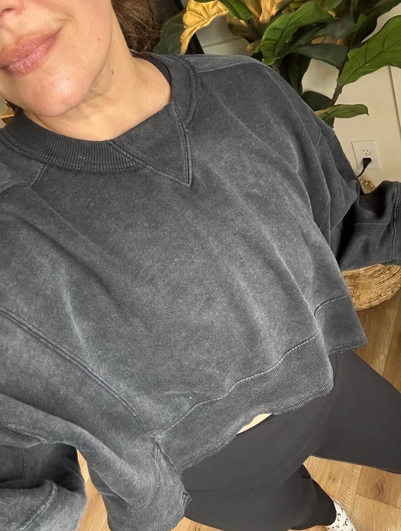 FP short sleeve pullover-I sized up 🖤 So comfy!

#LTKootd #LTKActive