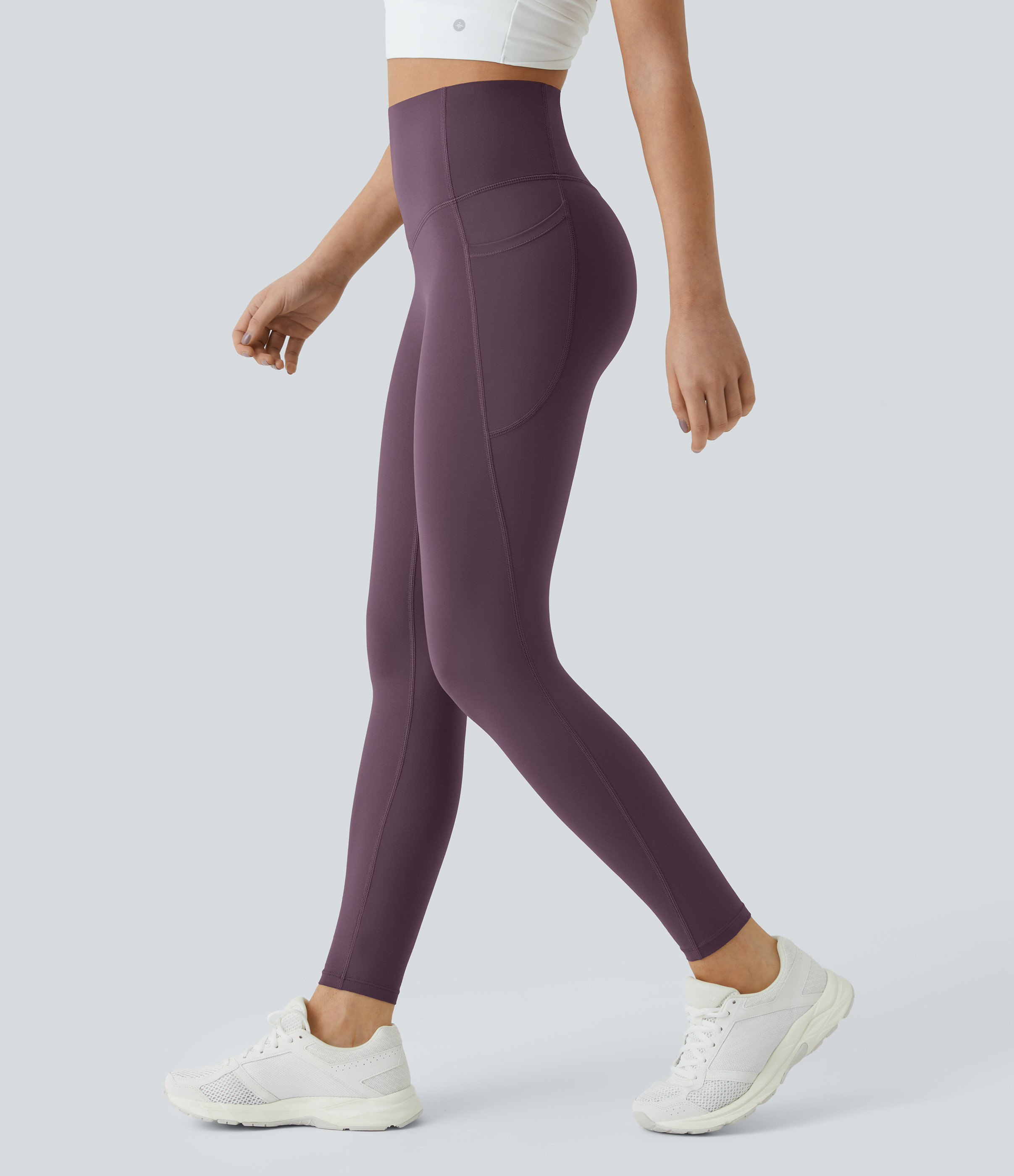 Halara Halara UltraSculpt™ SoCinched High Waisted Tummy Control Pocket Shaping Training Leggings  - Night's Purple - L(full_length) | HALARA