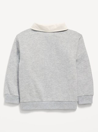 Oversized Unisex Collared Quarter-Zip Sweatshirt for Toddler | Old Navy (US)