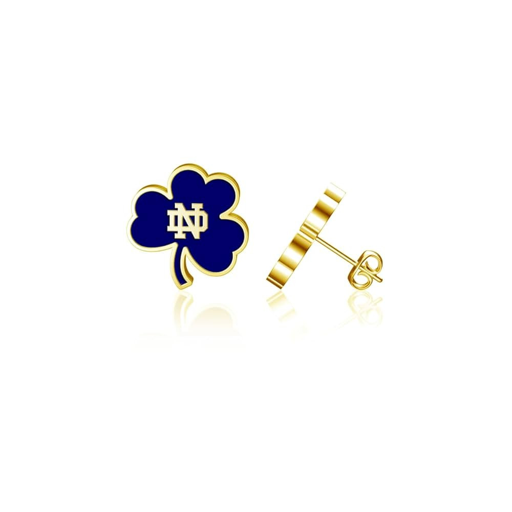 Notre Dame Post Earrings - 24K Gold over 925 Solid Sterling Silver Studs, Officially Licensed Jew... | Amazon (US)