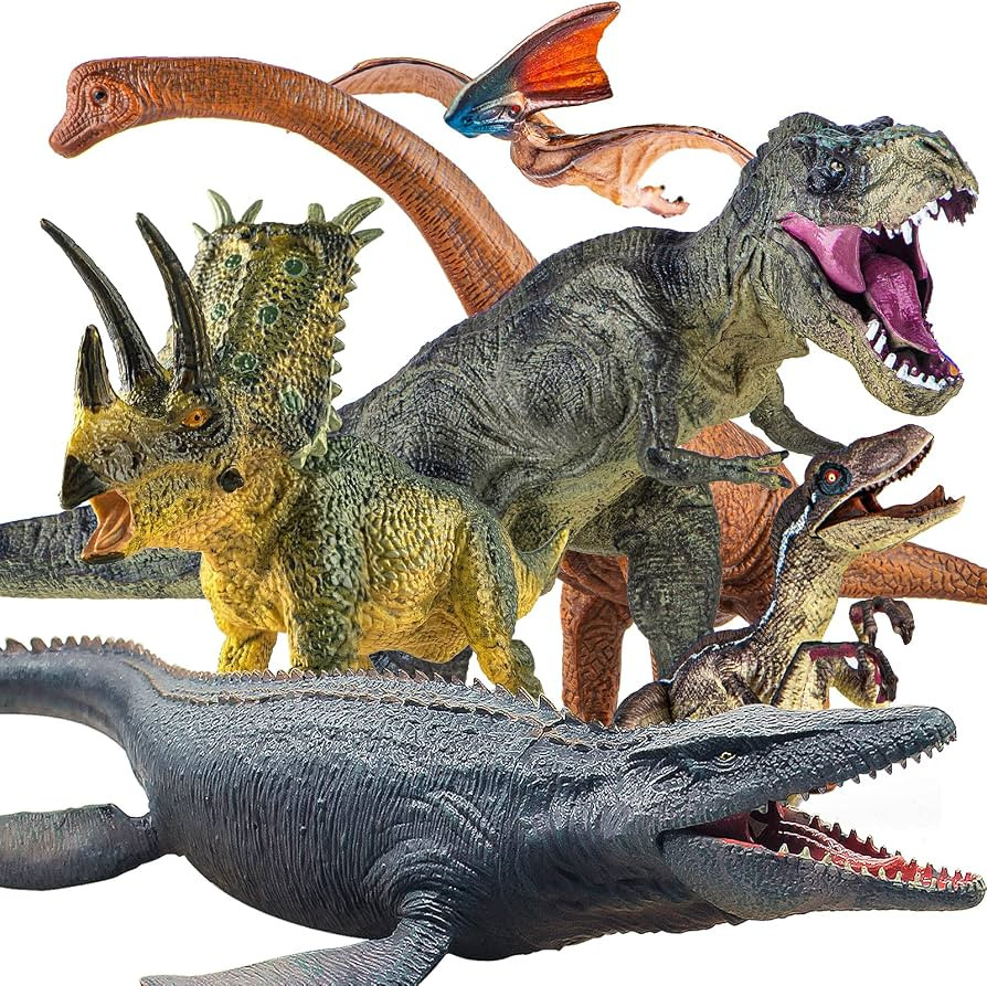 6PCS Jumbo Dinosaur Toy Set, Realistic Dinosaur Toys for Kids - Large Dino Playset for Boys and G... | Amazon (US)
