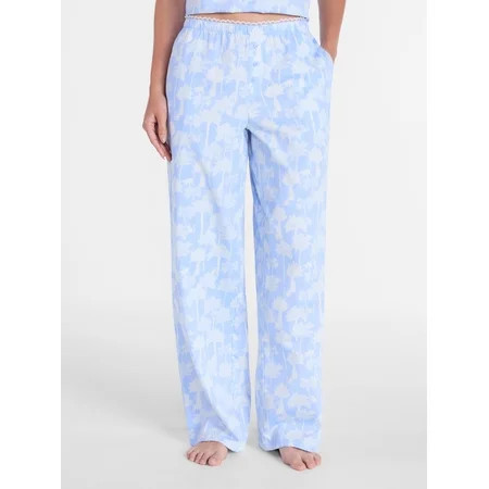 Joyspun Women's Woven Poplin Pajama Pants, Sizes XS to 3X | Walmart (US)
