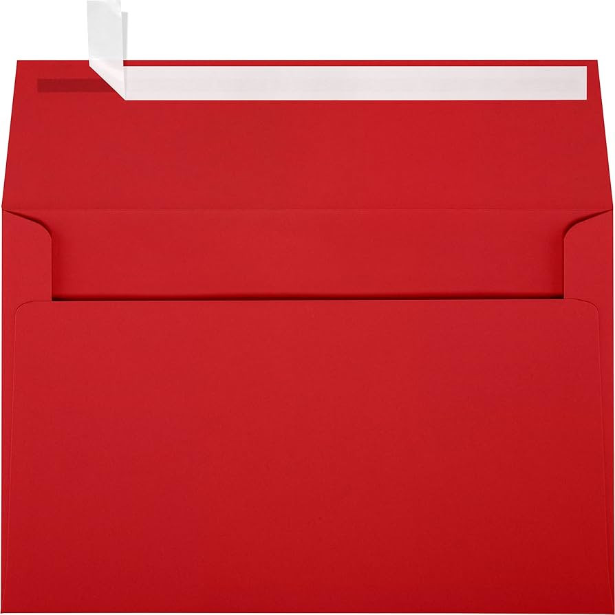 LUXPaper A9 Invitation Envelopes | Peel & Press | 5 3/4" x 8 3/4" | Ruby Red | 80lb. Text | 50 Qt... | Amazon (US)