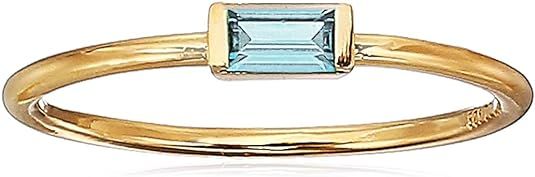Amazon Essentials 18K Yellow Gold Plated Sterling Silver Cubic Zirconia Fashion Stackable Ring (p... | Amazon (US)