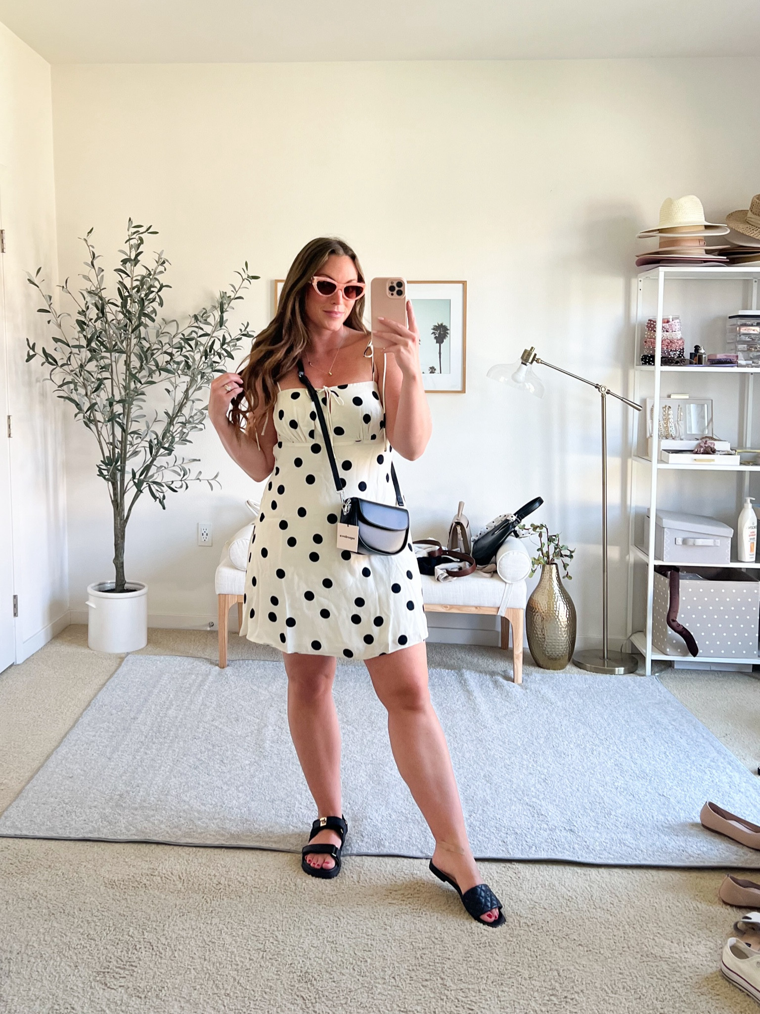 Italy outfit inspo 🇮🇹 
Love this polka dotted dress, wearing a size large for a little added length!
Either sandal works 🙃

#LTKMidsize #LTKStyleTip #LTKSeasonal