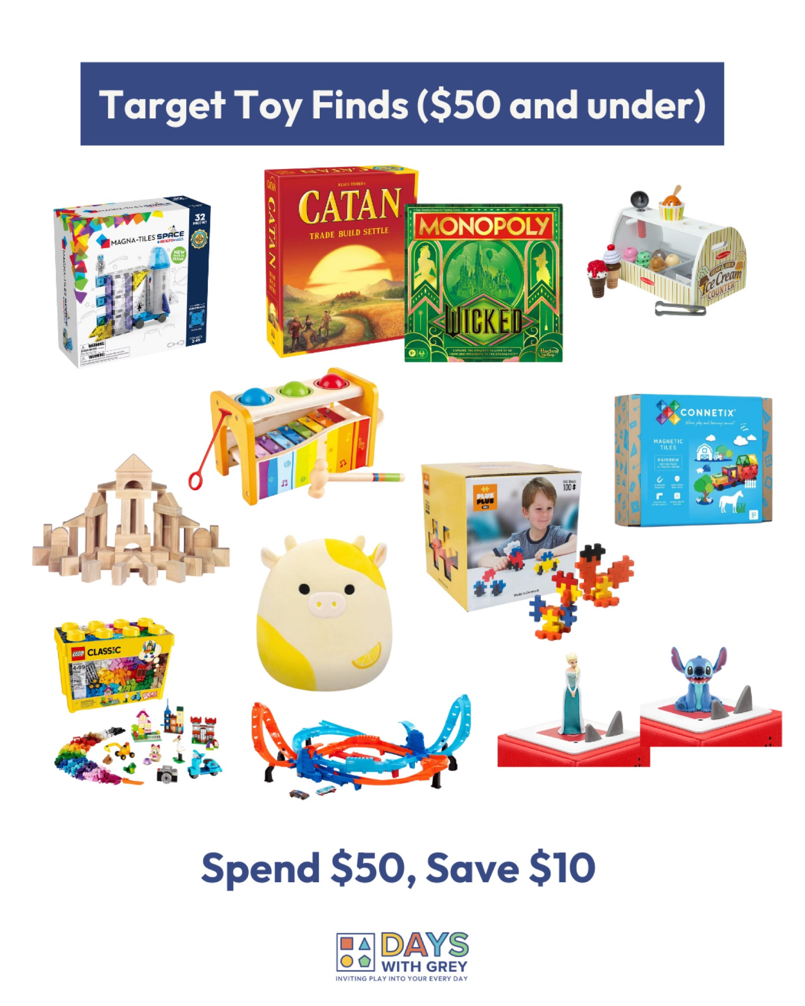 Spend $50 at Target on select toys and save $10 through December 14th. This includes so many great finds like Magnatiles and Connetix sets, Melissa and Doug toys, some Hot Wheels sets and more. Can buy one toy that is $50 or over or several smaller toys to equal $50 or over. 

#LTKGiftGuide #LTKKids #LTKHoliday