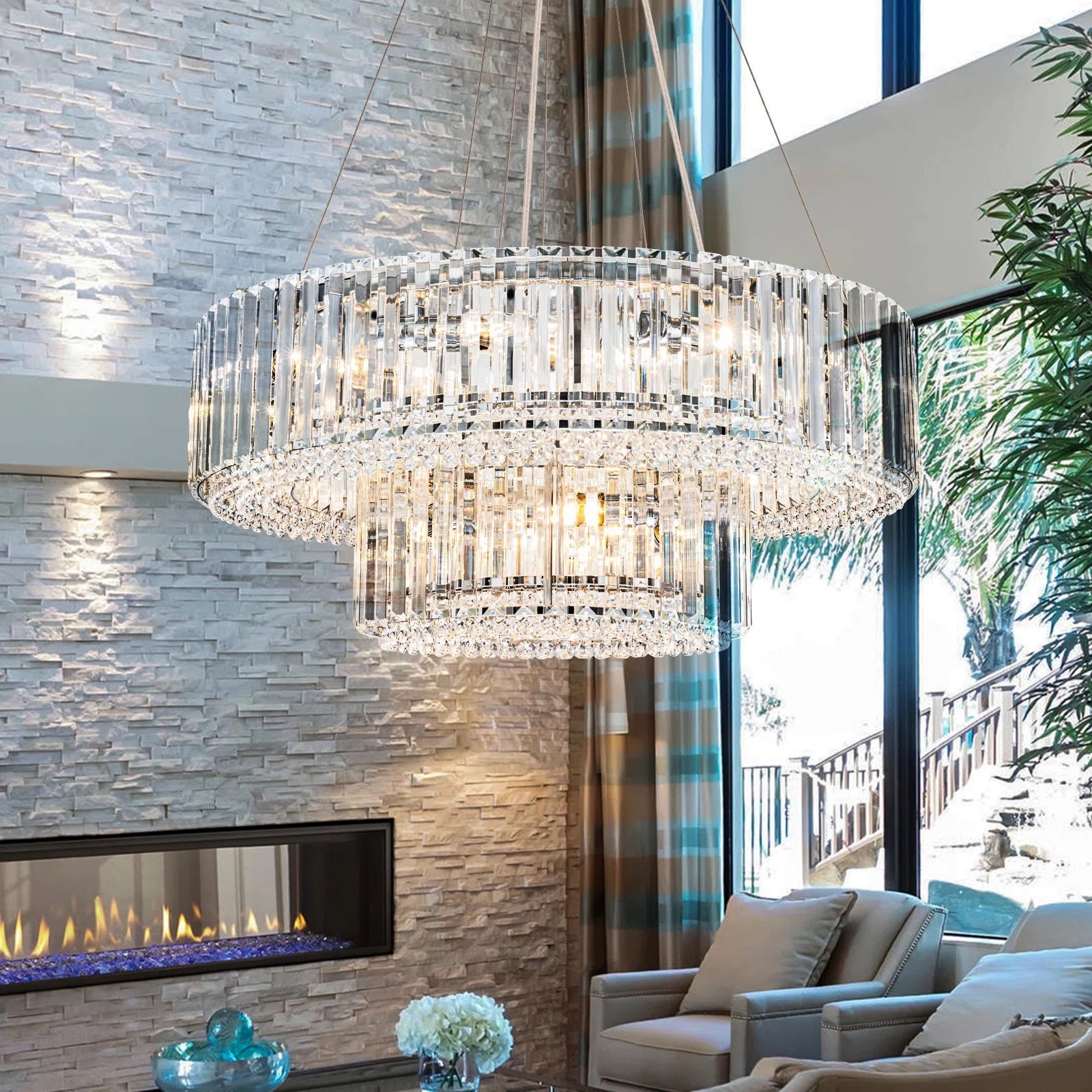 Polish your home with a brand new crystal chandelier! This elegant light fixture is the Craggie 12 - Light Crystal Tiered Chandelier and is under $425.

Keywords: Crystal chandelier, living room, dining room, chandelier, wagon wheel chandelier 



#LTKSeasonal #LTKSaleAlert #LTKHome