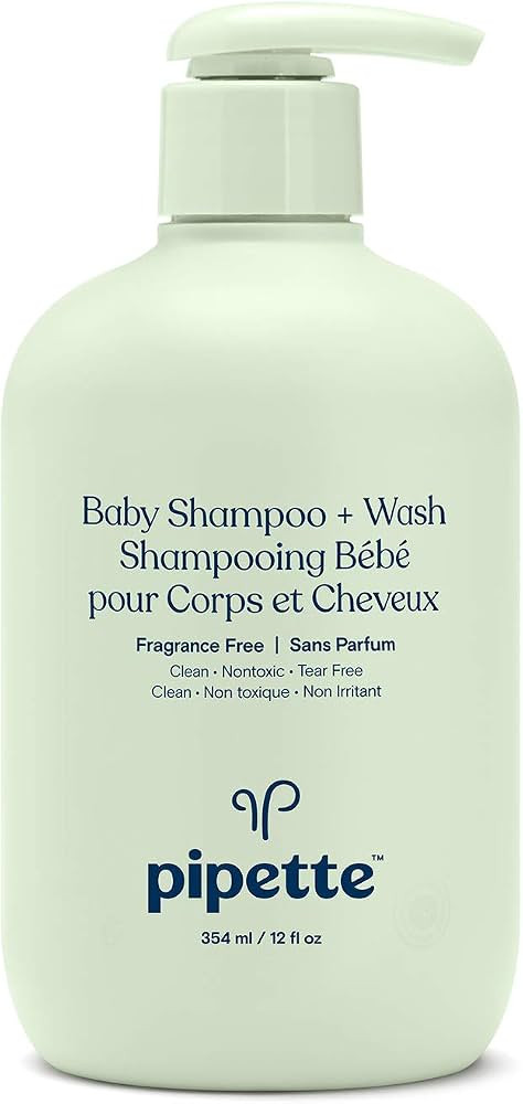 Pipette Baby Shampoo and Body Wash - Fragrance Free, Tear-Free Bath Time, Hypoallergenic, Moisturizi | Amazon (US)