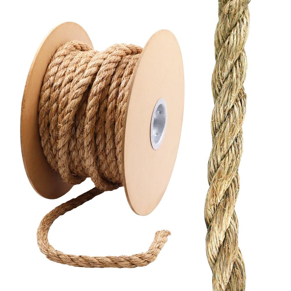 1 in. x 75 ft. Manila Twist Rope, Natural | The Home Depot