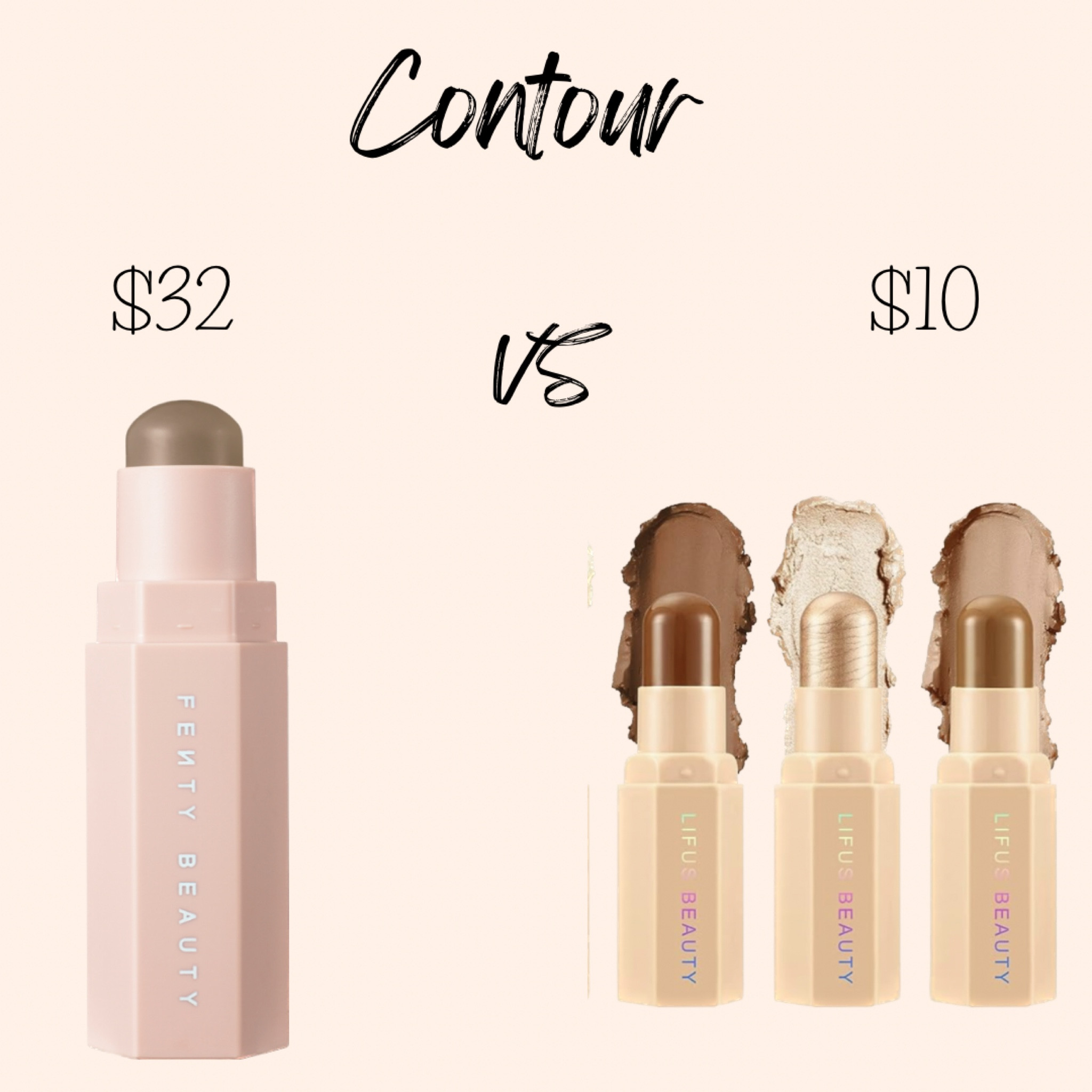 Fenty Contour stick DUPE 😍
This one you get 4 sticks for only $10!!! 2 bronzer/contour and 2 highlighters. These are SO pigmented. I never bought another Fenty stick when I ran out. 

#LTKU #LTKbeauty #LTKfindsunder50