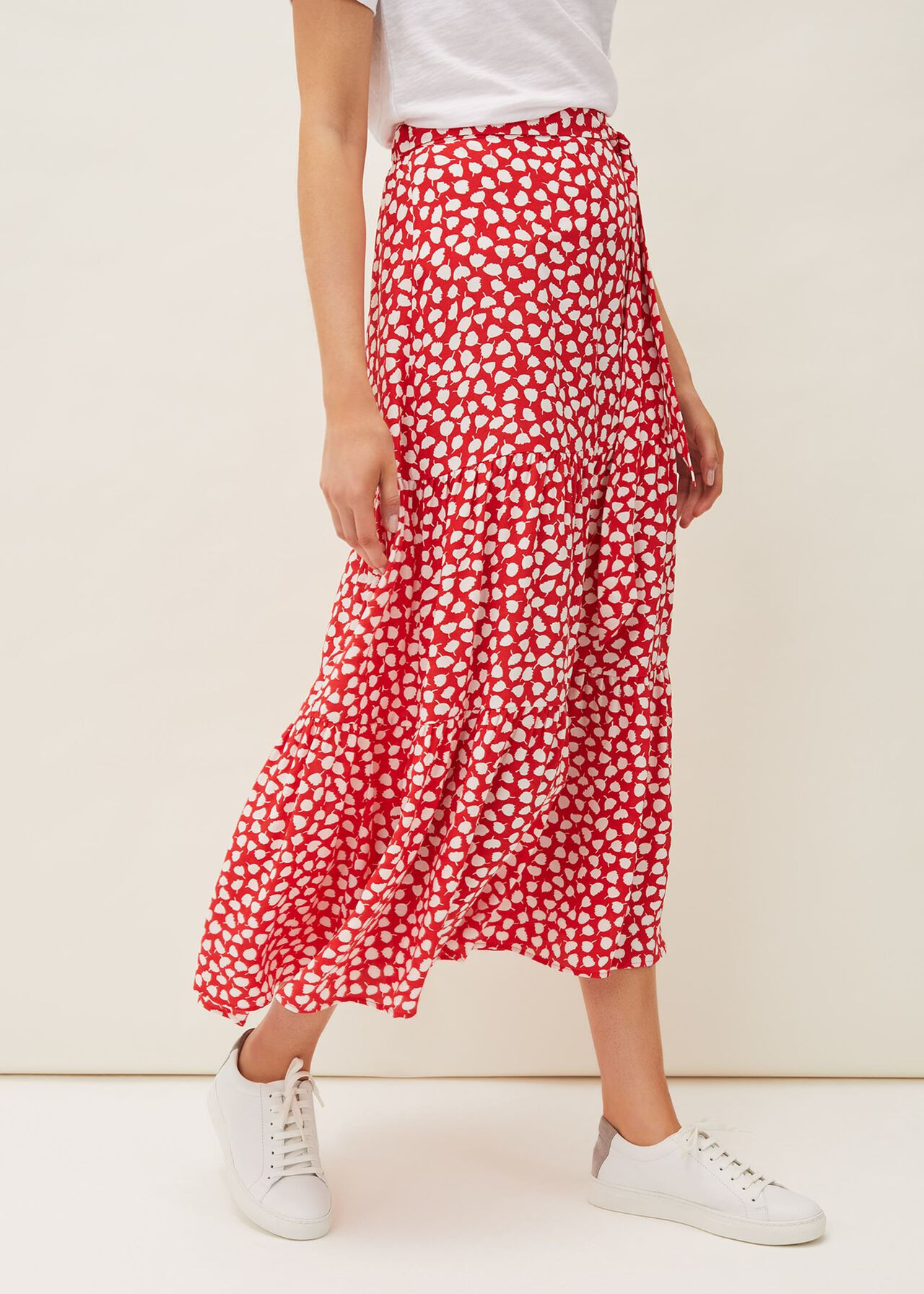 Tana Leaf Print Maxi Skirt | Phase Eight (UK)