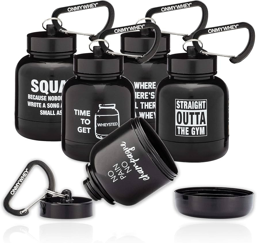 OnMyWhey - Protein Powder and Supplement Funnel Keychain, Portable to-Go Container for The Gym, W... | Amazon (US)