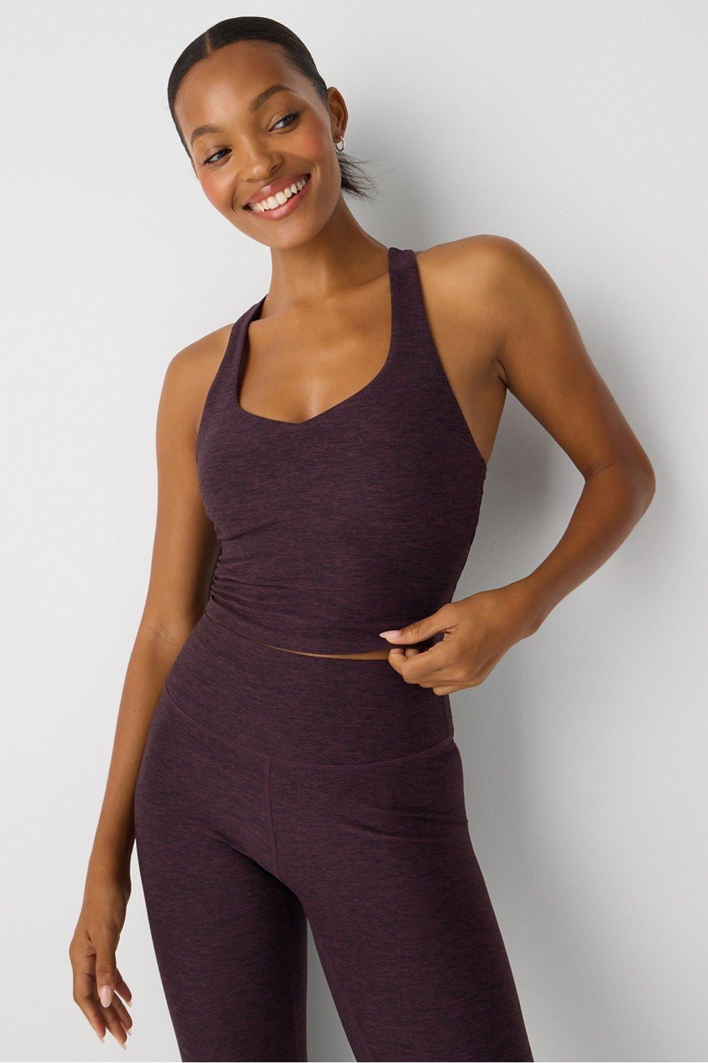 HeatherFlex Anywhere Cropped Built-In Bra Tank | Fabletics