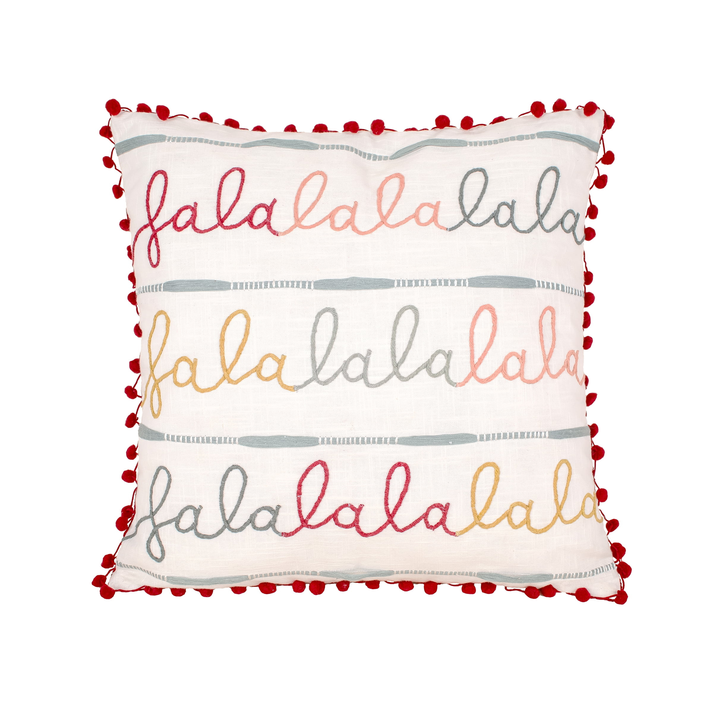 HGTV Home Collection Falala Embroidered Pillow , Multicolor, 18in | Walmart (US)