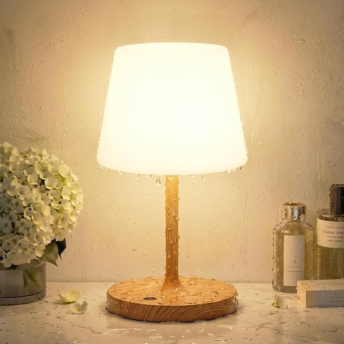 Shower Lamp IP54 Waterproof, Cordless Rechargeable Table Lamp, Outdoor Use | Amazon (US)