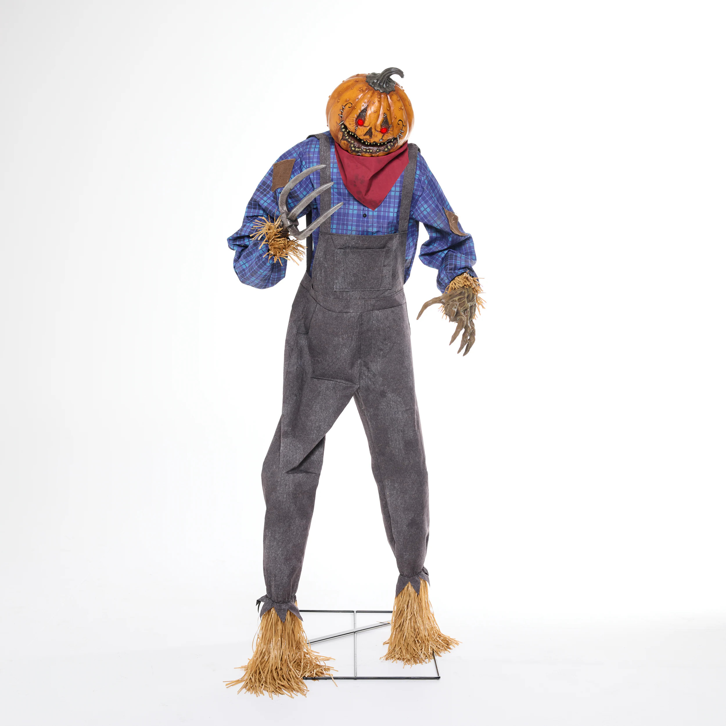 Haunted Living 7-ft Motion Activated Talking Pumpkin Scarecrow Animatronic one_size | 00DV060044 | Lowe's
