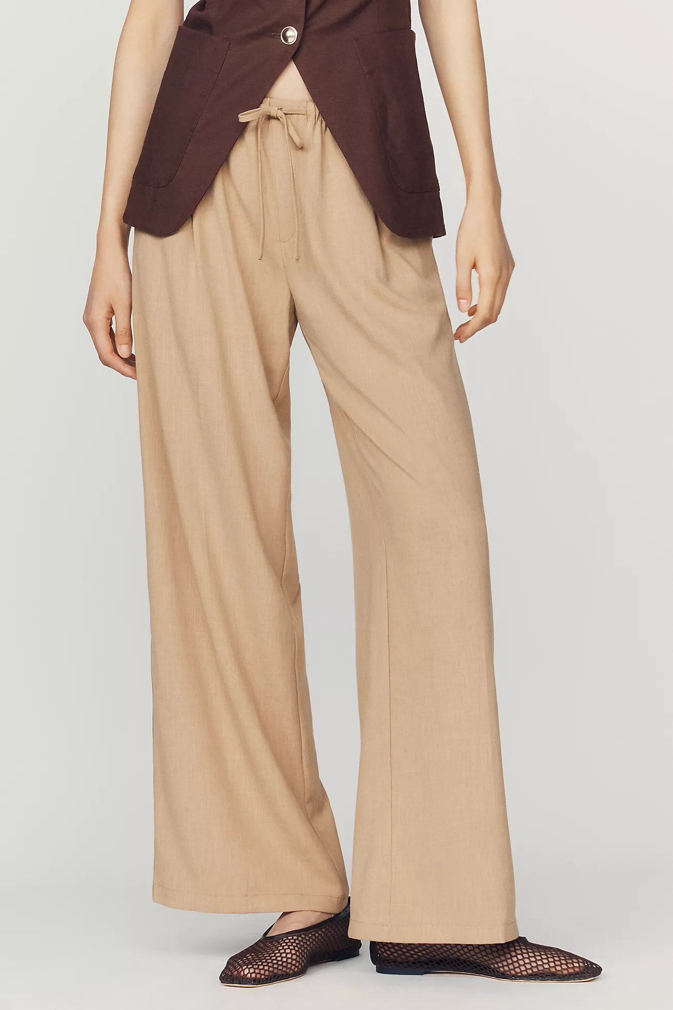 Landry Pleated Wide-Leg Trousers Pants | Anthropologie (US)