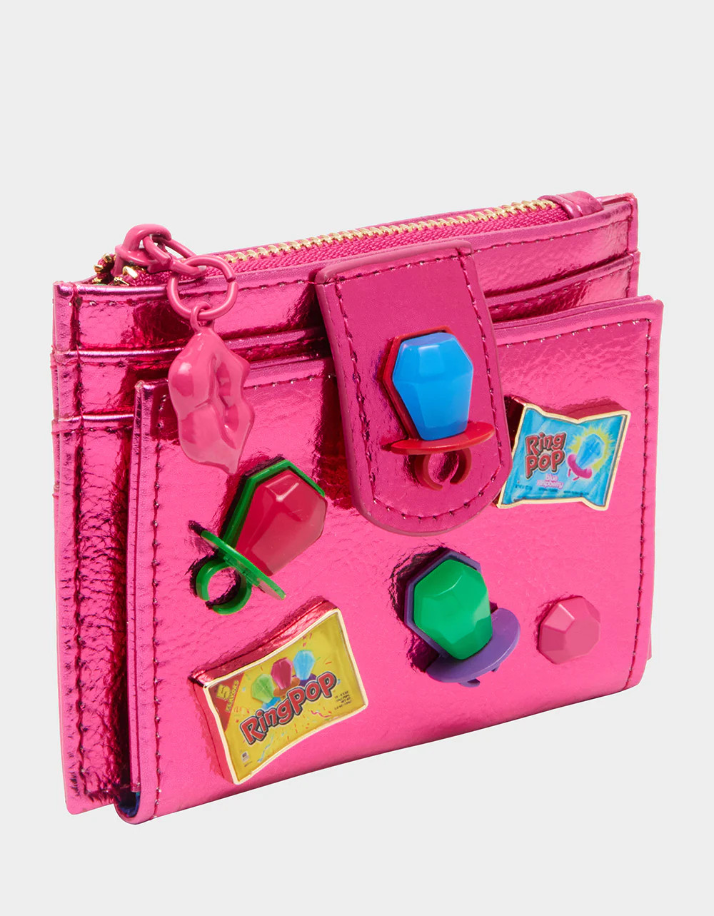 RING POP® THROUGH LICK & THIN BIFOLD WALLET FUCHSIA Women's Candy-Themed Bifold Wallet | Betsey Johnson