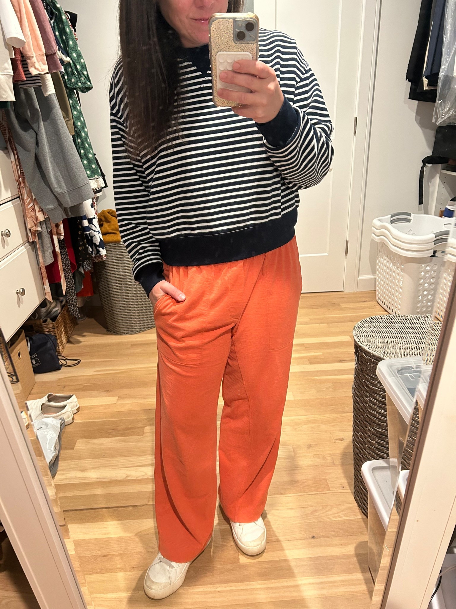 Comfort doesn’t get much better than this 🙌

I loved having fun with this color pairing 🧡💙

Top was a great find at Marshall’s and the bottoms are rented. 

#LTKmomlife #LTKootd #LTKPetite