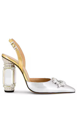 Aurum Slingback Heel in Silver & Gold | Revolve Clothing (Global)