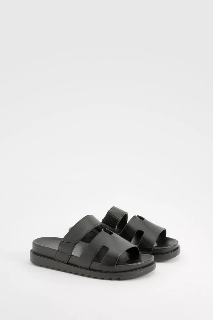 Cut Out Detail Sliders | Boohoo.com (UK & IE)