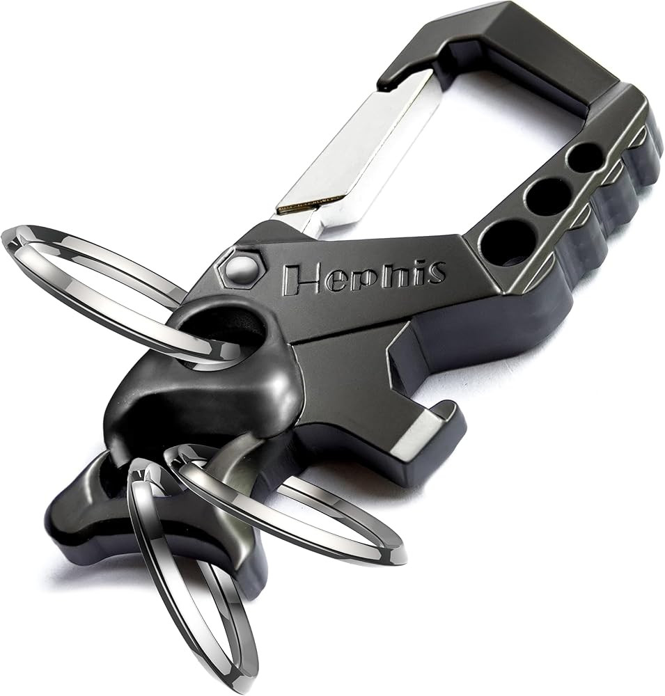 Hephis Skull Heavy Duty Key Chain,Car Emergency Escape Tool, Seat belt Cutter,Bottle Opener,Carab... | Amazon (US)