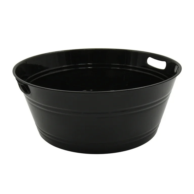 Plastic 17.5" Round Party Tub, Black, 1 Count, Party Favors, Way to Celebrate - Walmart.com | Walmart (US)