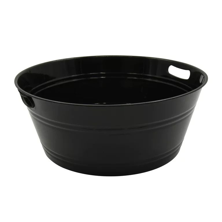 Plastic 17.5" Round Party Tub, Black, 1 Count, Party Favors, Way to Celebrate | Walmart (US)