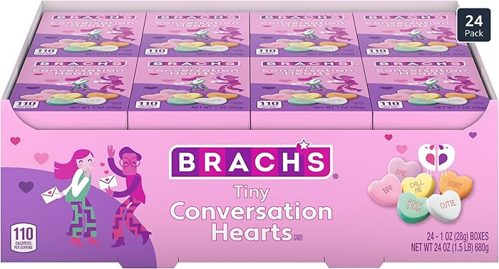 Brach's Valentine's Day Tiny Conversation Hearts, Friendship Exchange, 1 oz Boxes, 24 Ct | Amazon (US)