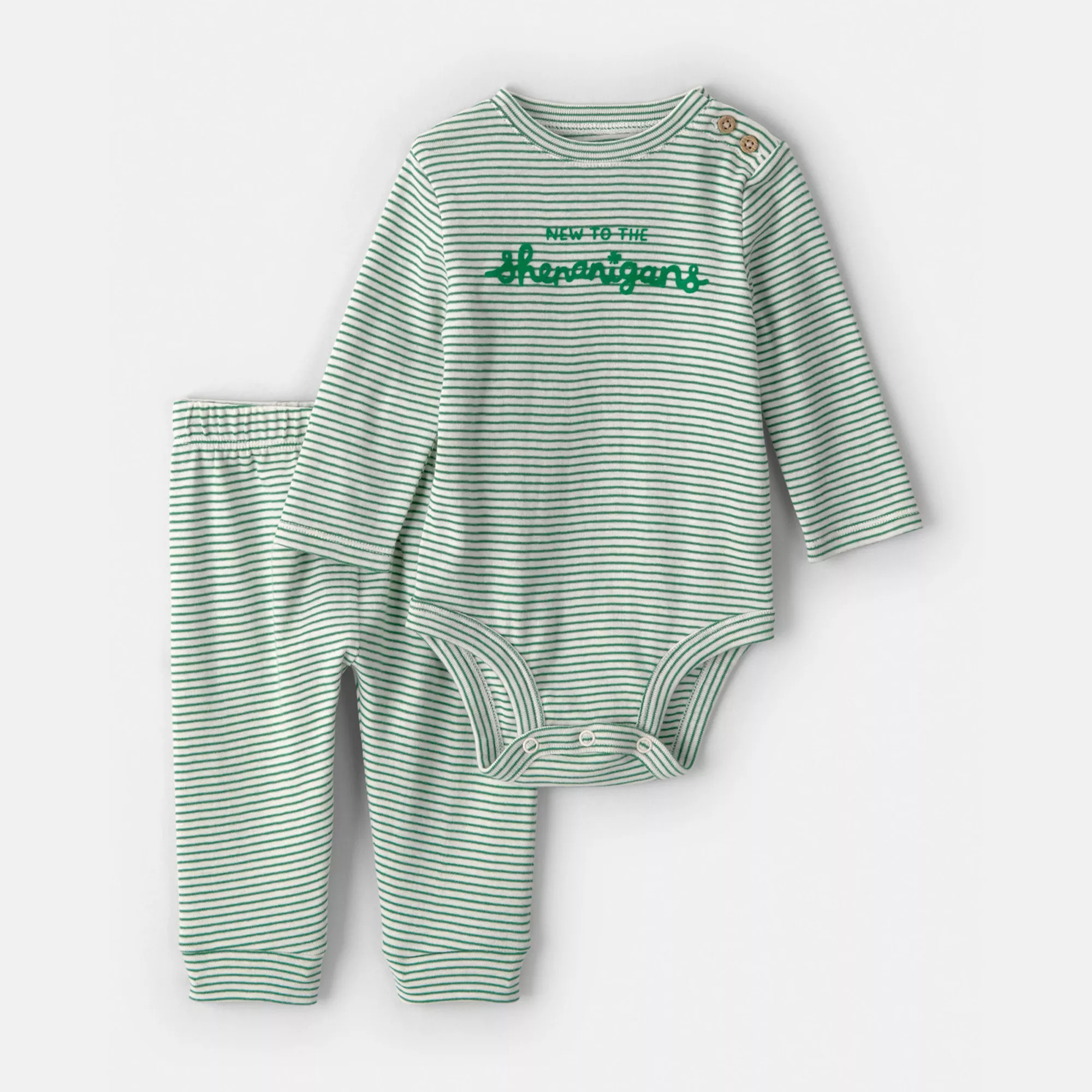 Baby Carter's 2-Piece Striped Long-Sleeve Bodysuit & Pant Set | Kohl's