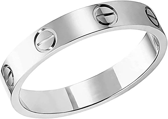Love Ring for Women, Love Friendship Ring Titanium Steel Promise Best Gifts for Men Women Girls W... | Amazon (US)